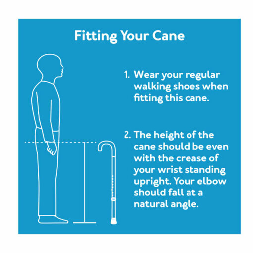 Carex® Designer Offset Cane - Blue - Image 3