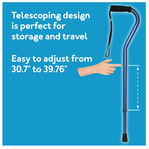 Carex® Designer Offset Cane - Blue - Image 4