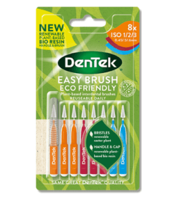 DenTek® Eco-Friendly Easy Brush Interdental Cleaners | Reusable ISO 0.45–0.6mm Mixed Size Pack