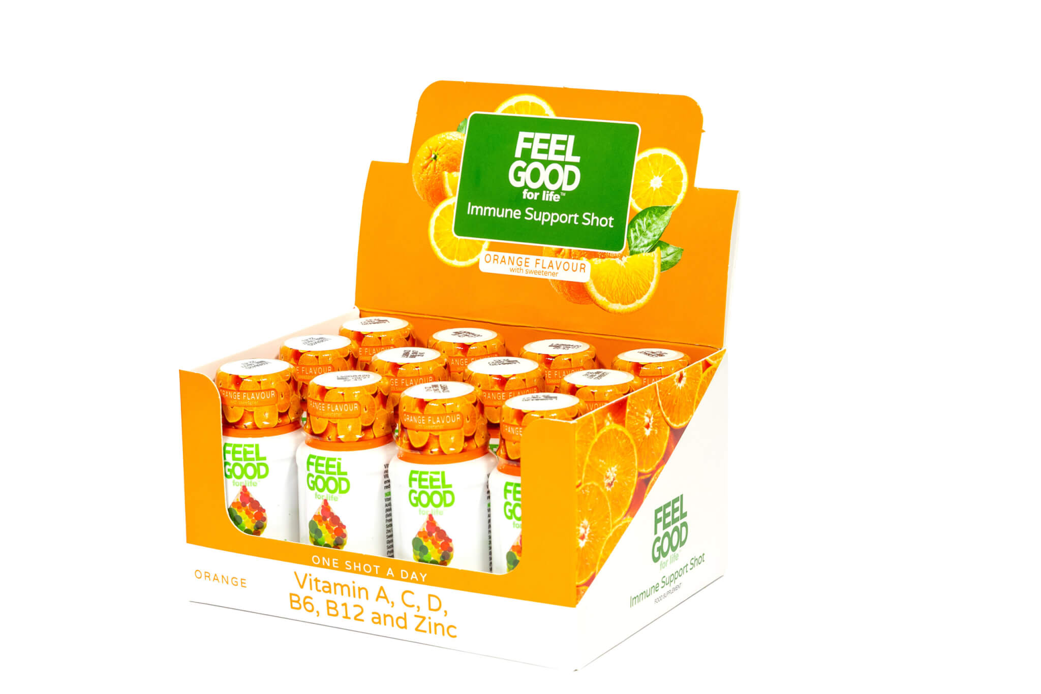 FeelGood™ Immune Support Shot (Vit A, D, C, B6 & B12 & Zinc ) - Case of 24 shots - Image 2