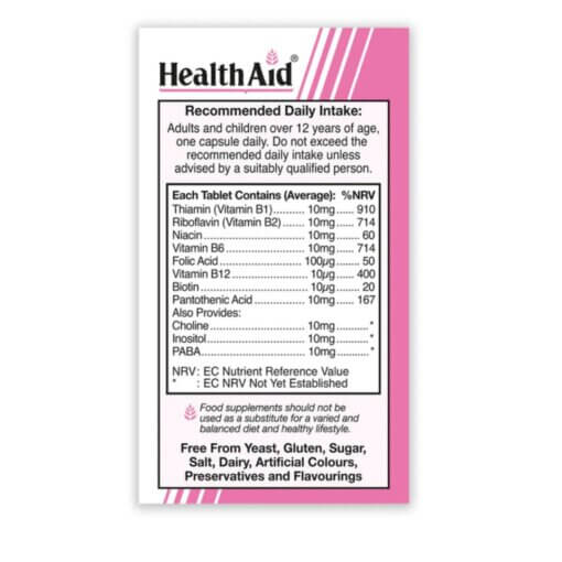 HealthAid® Vitamin B Complex Supreme Capsules (30) - Image 2