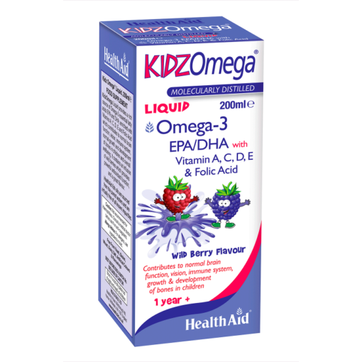 HealthAid® KidzOmega™ (Vit A,D,E,EPA/DHA). Liquid 200ml