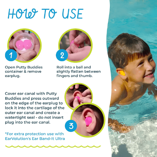 Putty Buddies® Silicone Ear Plugs for Swimmers - Image 3