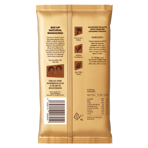 RAISE Toasted Coconut & Almond Nut Clusters (Case of 12) - Image 2