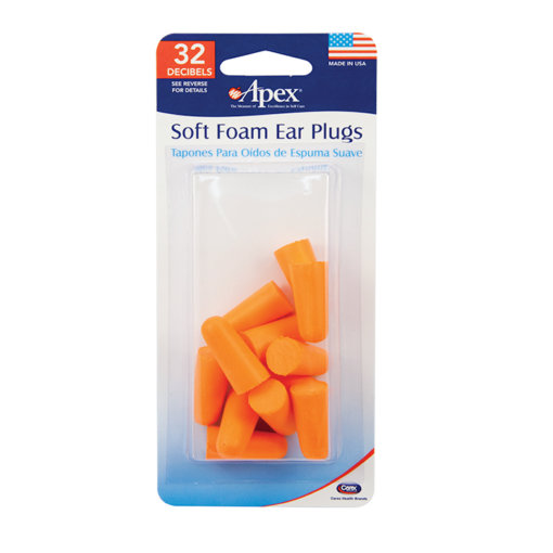 Apex Soft Foam Ear Plugs (4 Pair)